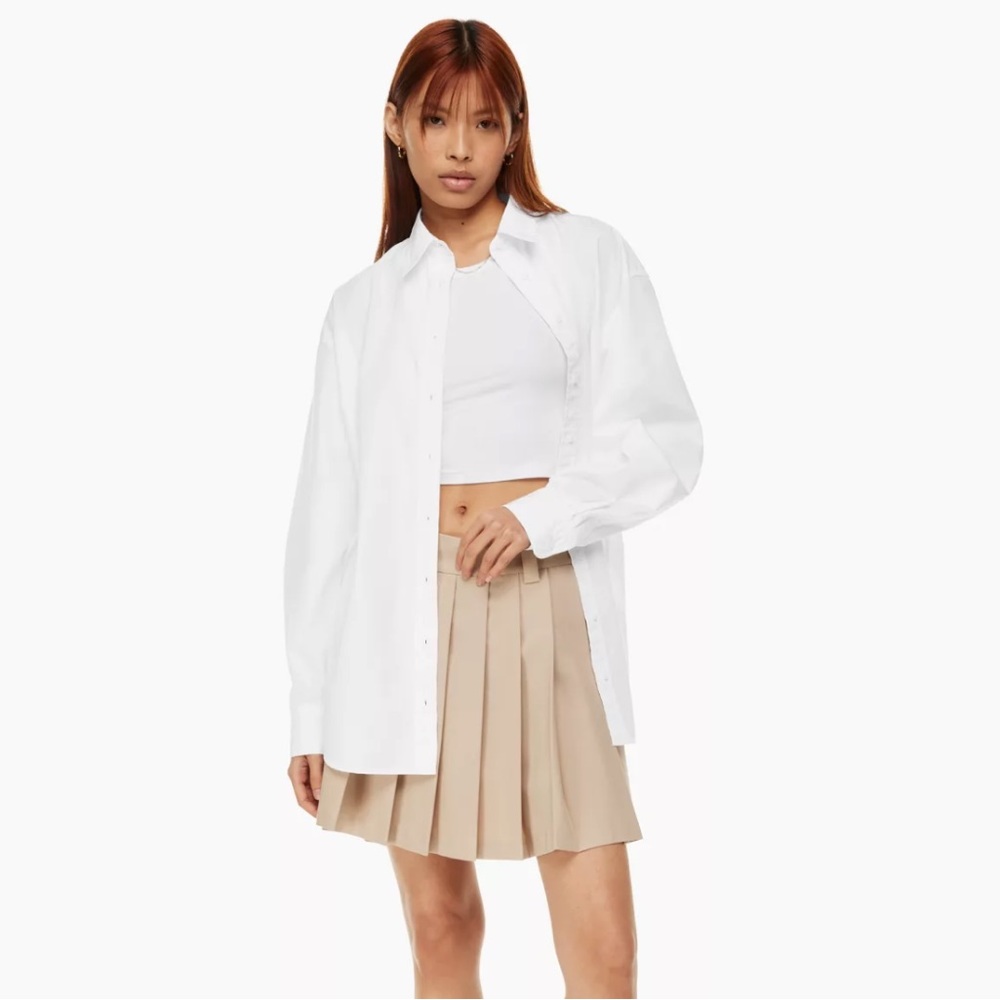 Aritzia white oversized blouse